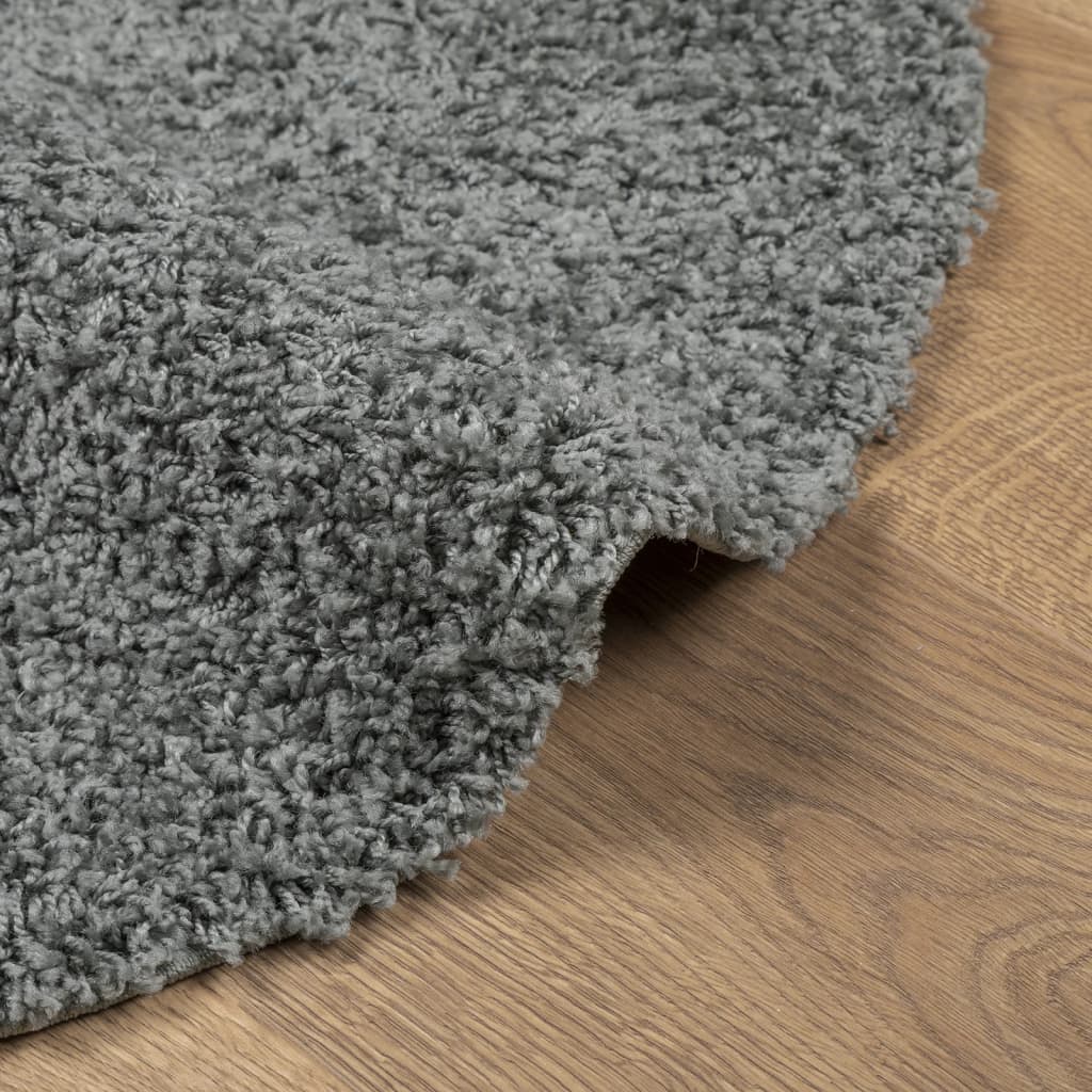 Tapis Shaggy Poils Longs Moderne Vert Ø 160 cm