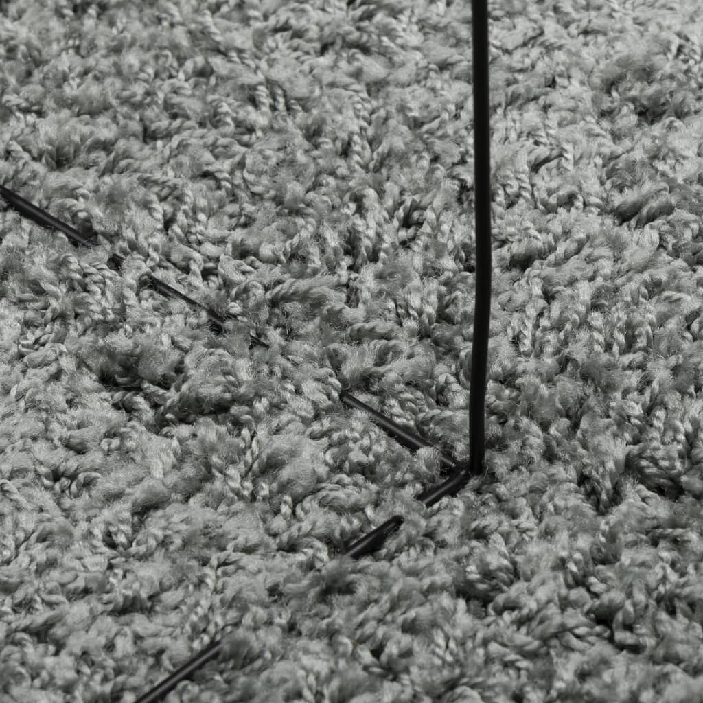 Tapis Shaggy Poils Longs Moderne Vert Ø 160 cm