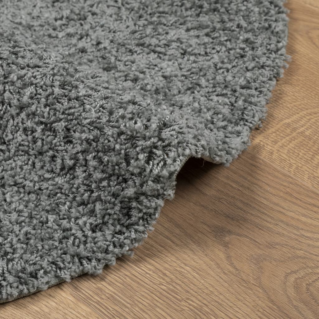 Tapis Shaggy Poils Longs Moderne Vert Ø 240 cm