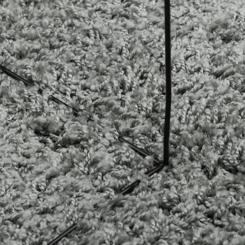 Tapis Shaggy Poils Longs Moderne Vert Ø 280 cm