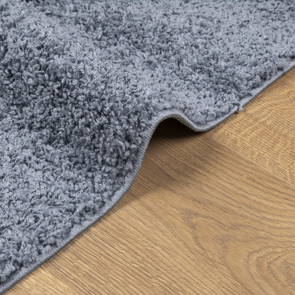 Tapis Shaggy Poils Longs Moderne Bleu 140x200 cm