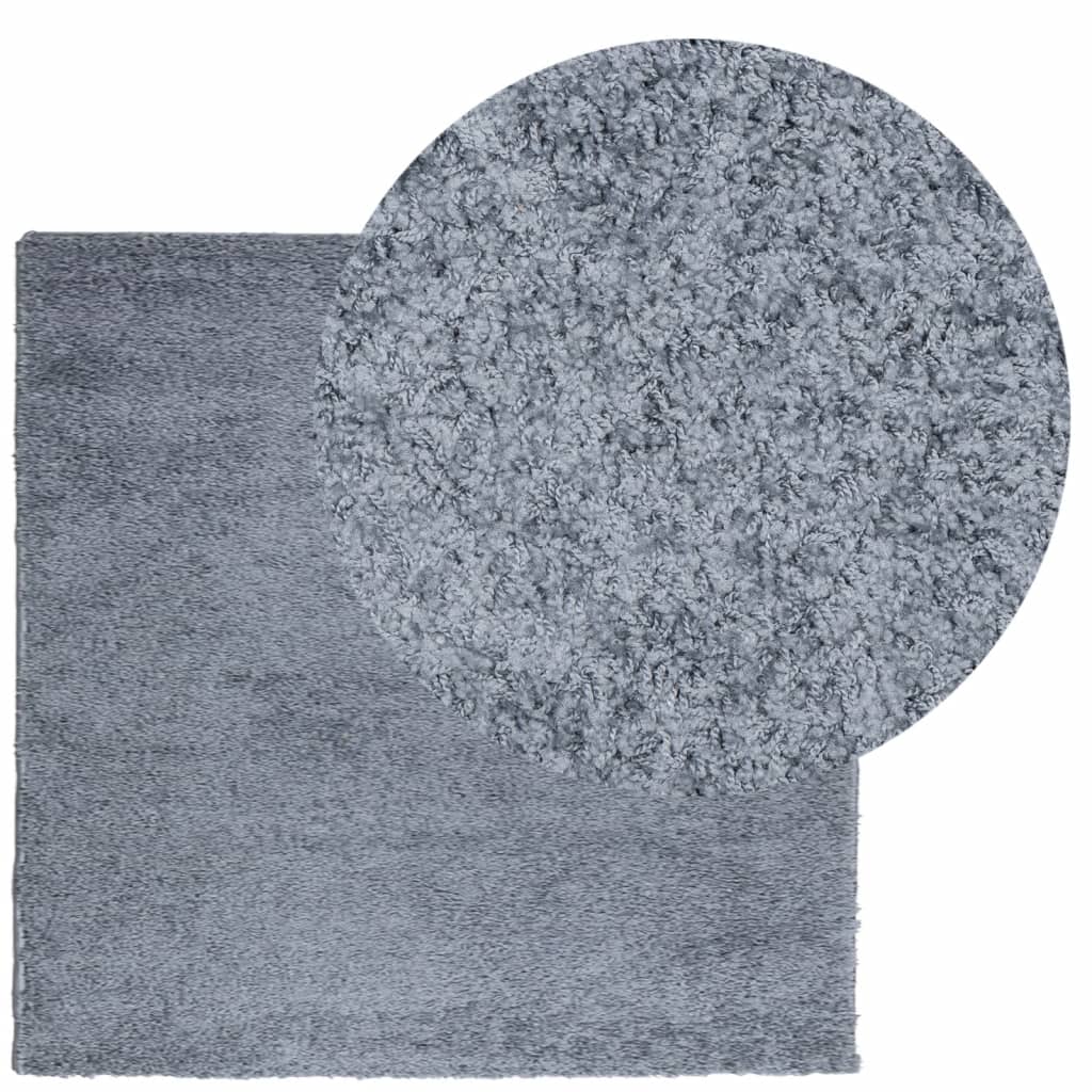 Tapis Shaggy Poils Longs Moderne Bleu 200x200 cm