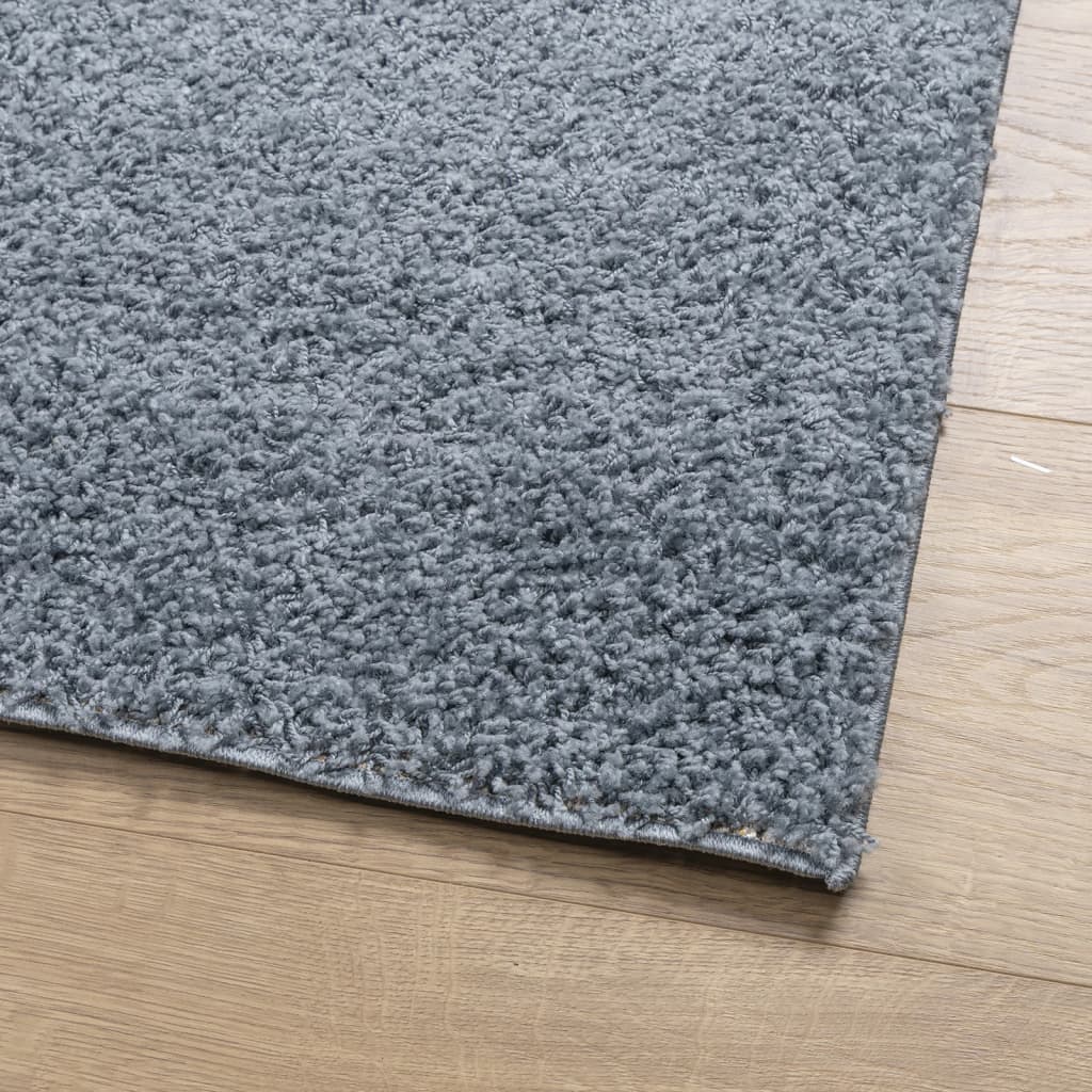 Tapis Shaggy Poils Longs Moderne Bleu 200x200 cm