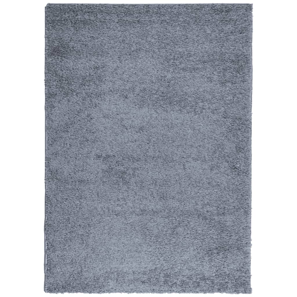 Tapis Shaggy Poils Longs Moderne Bleu 200x280 cm