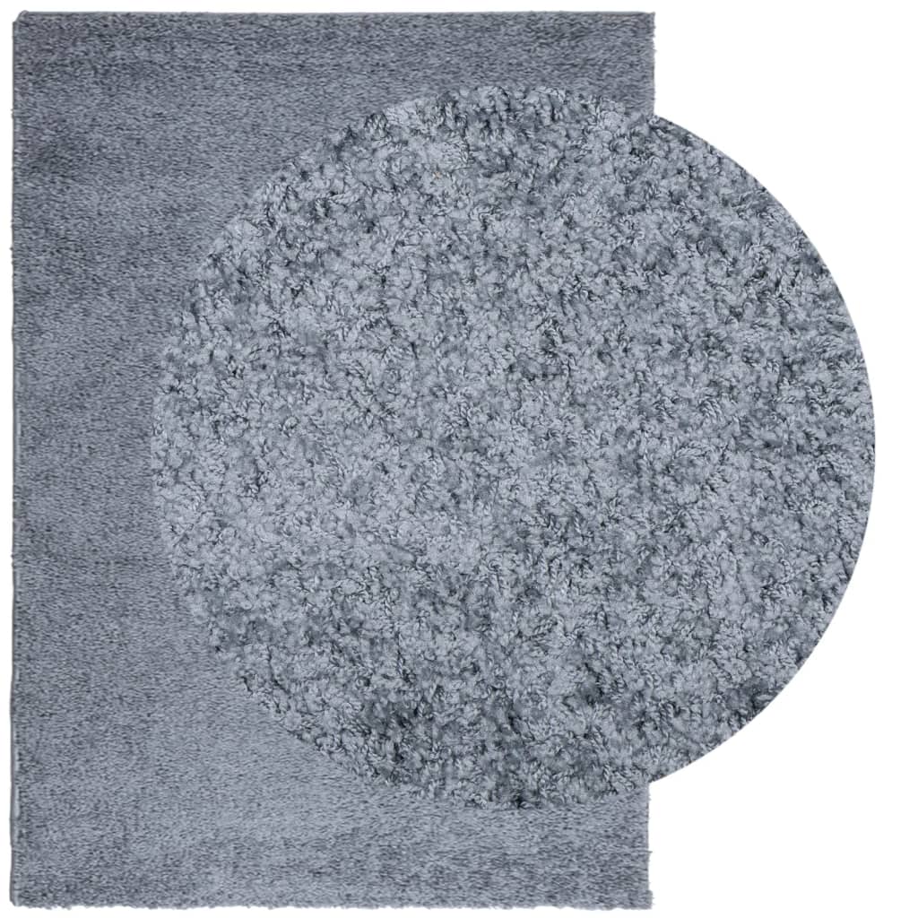 Tapis Shaggy Poils Longs Moderne Bleu 200x280 cm