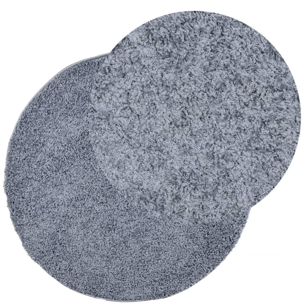 Shaggy carpet PAMPLONA deep pile modern blue Ø 80 cm