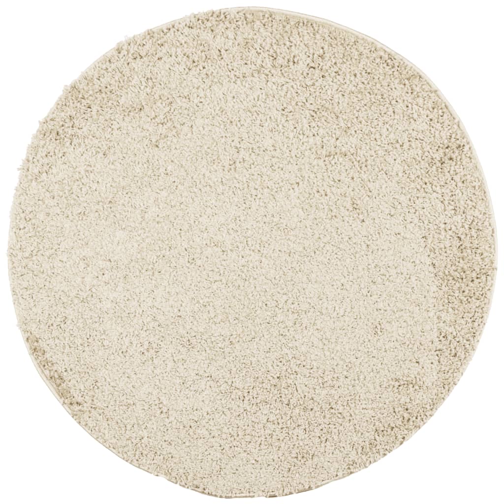 Tapis shaggy, poils longs, moderne, doré, Ø 160 cm