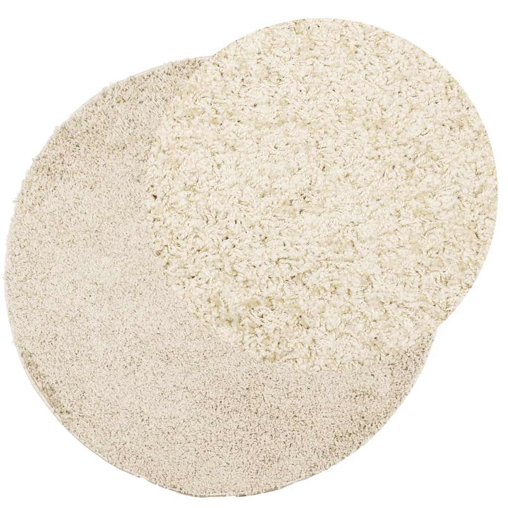 Tapis shaggy, poils longs, moderne, doré, Ø 160 cm