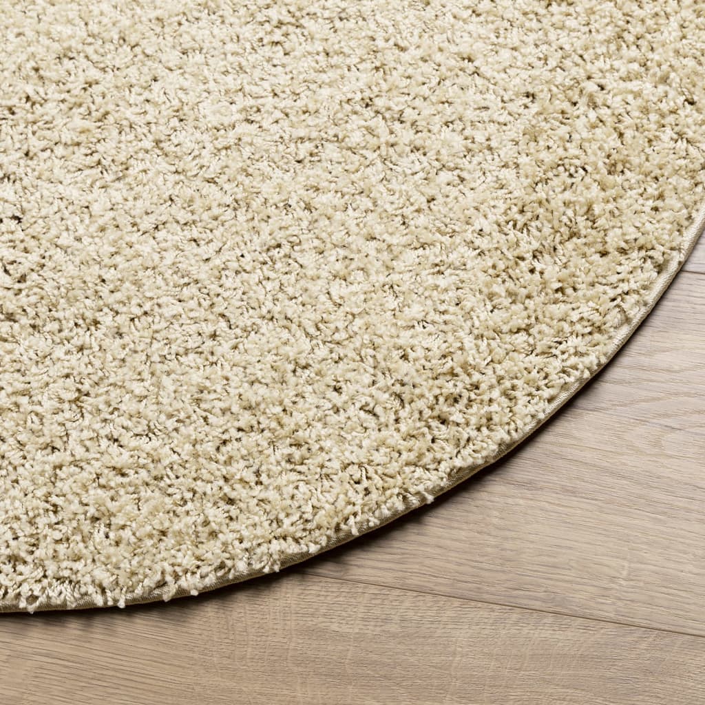 Tapis shaggy, poils longs, moderne, doré, Ø 160 cm