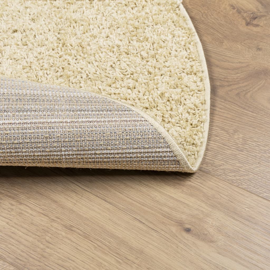 Tapis shaggy, poils longs, moderne, doré, Ø 160 cm