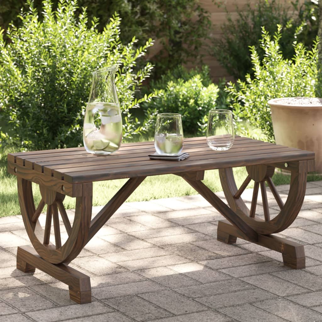 Table basse de jardin 90x50x40 cm en bois de sapin massif