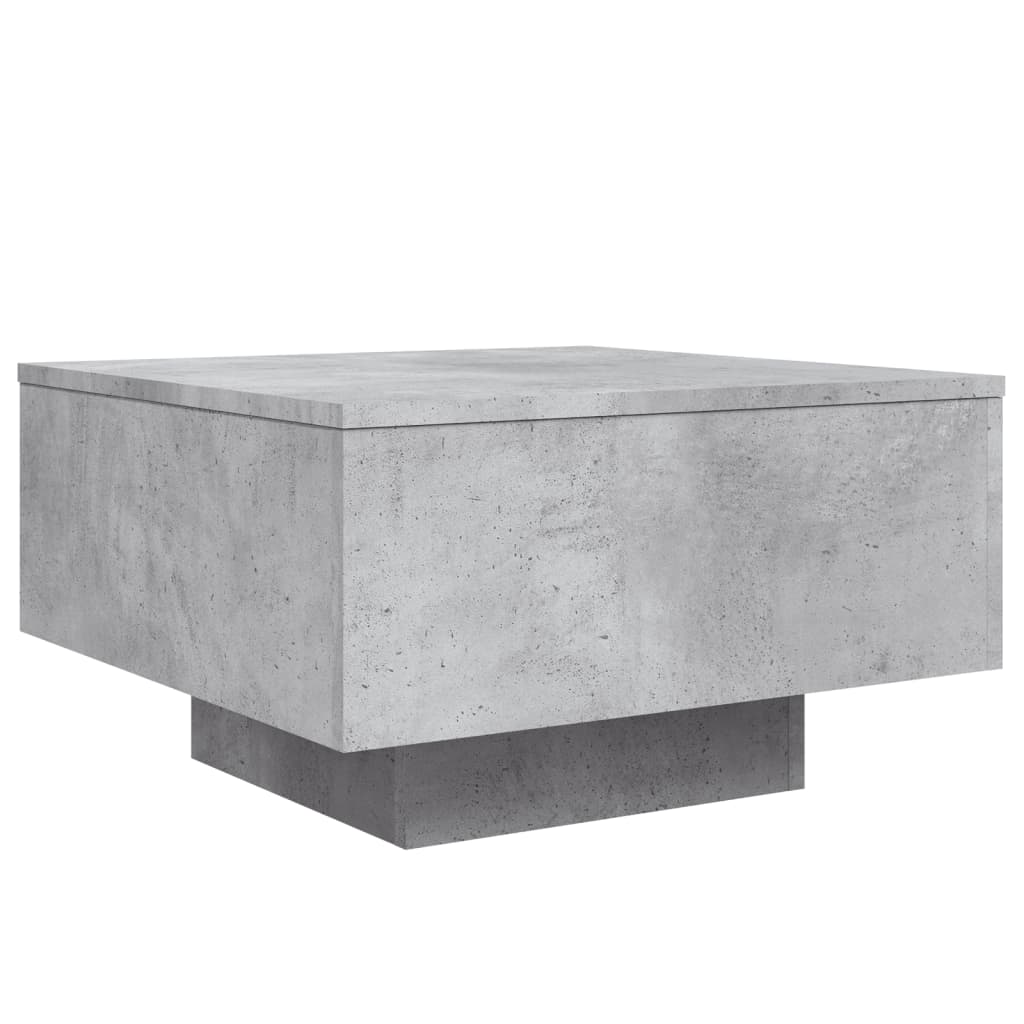 Table basse gris béton 55x55x31 cm en bois
