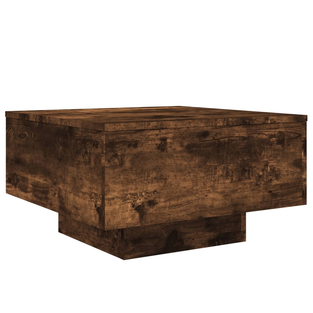 Coffee table smoked oak 55x55x31 cm wood material