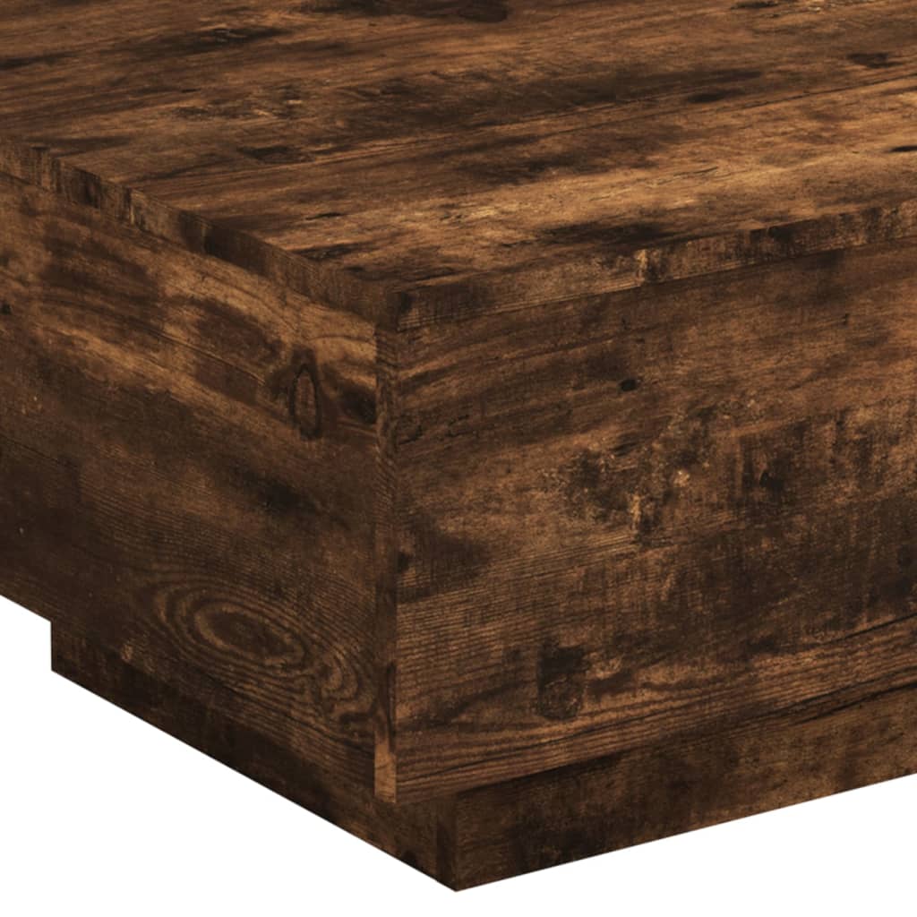 Coffee table smoked oak 55x55x31 cm wood material