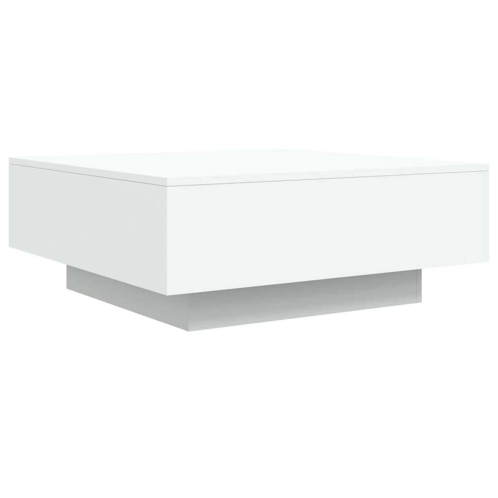 Table basse blanche 80x80x31 cm en bois
