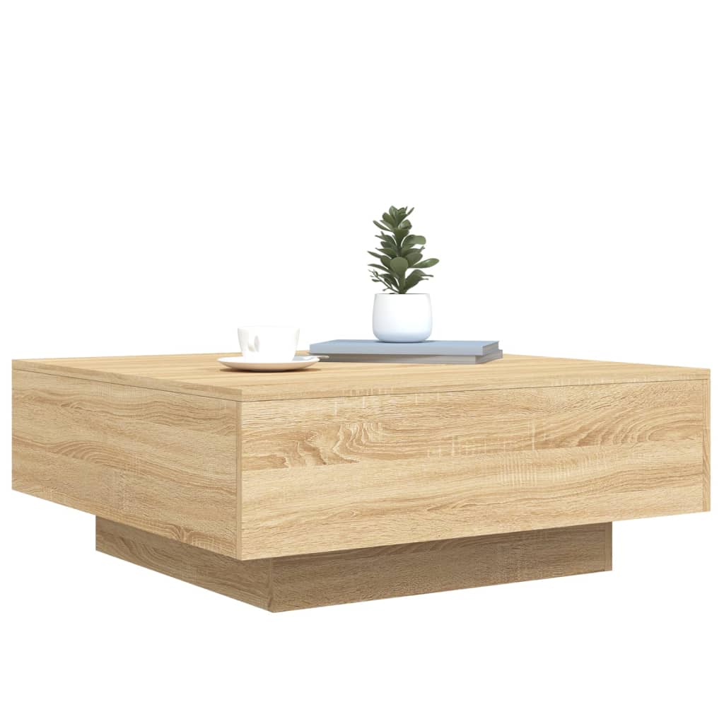 Table basse chêne Sonoma 80x80x31 cm matière bois
