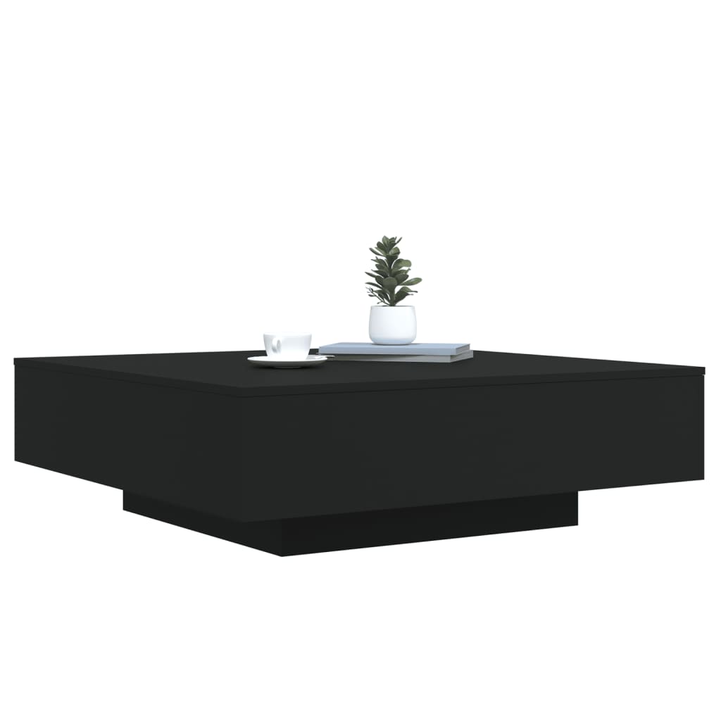 Coffee Table Black 100x100x31 cm Wood Material