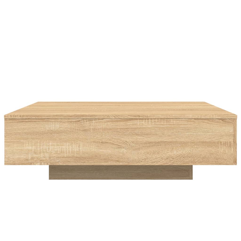 Table basse avec lumières LED Chêne Sonoma 100x100x31 cm
