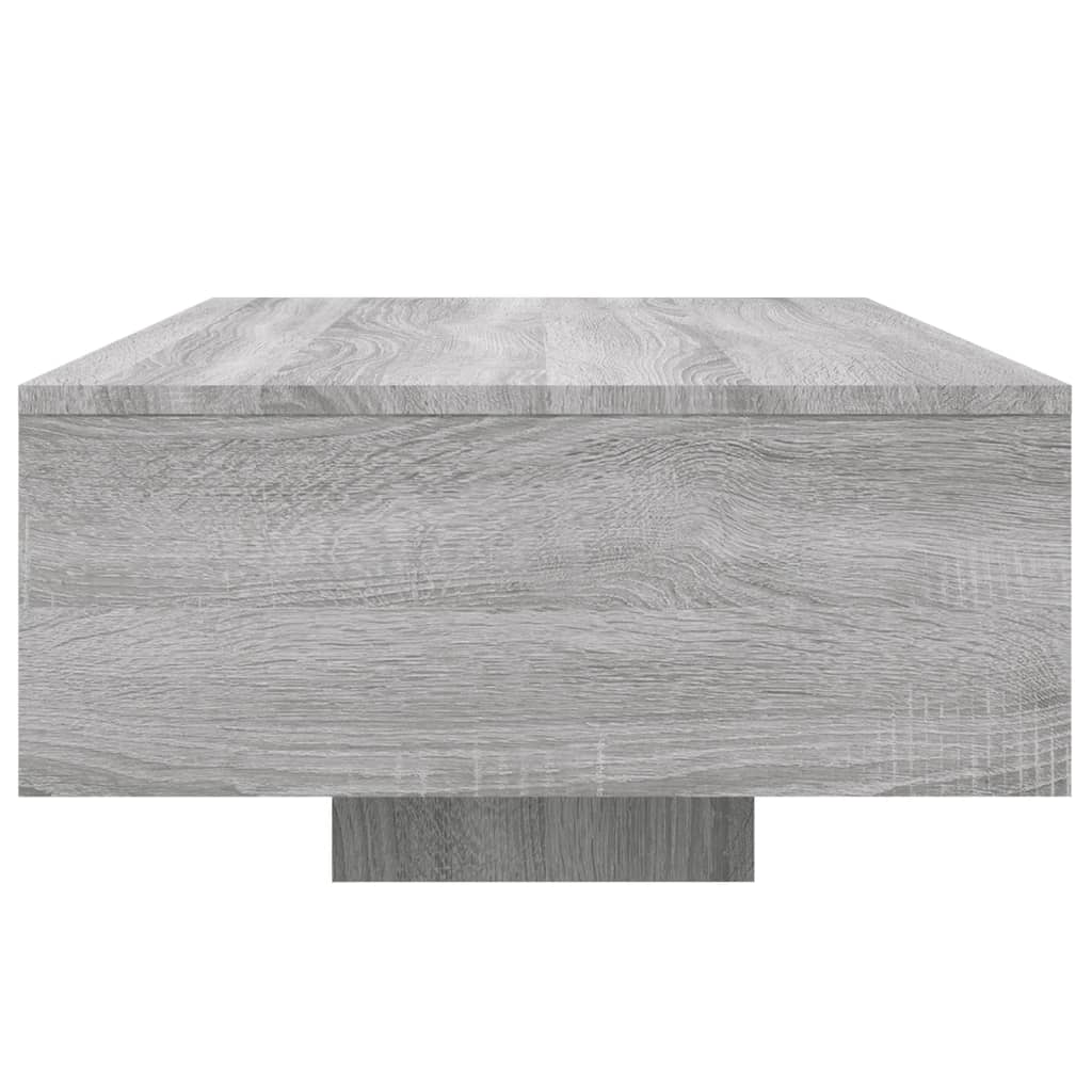 Coffee table with LED lights Gray Sonoma 85x55x31 cm