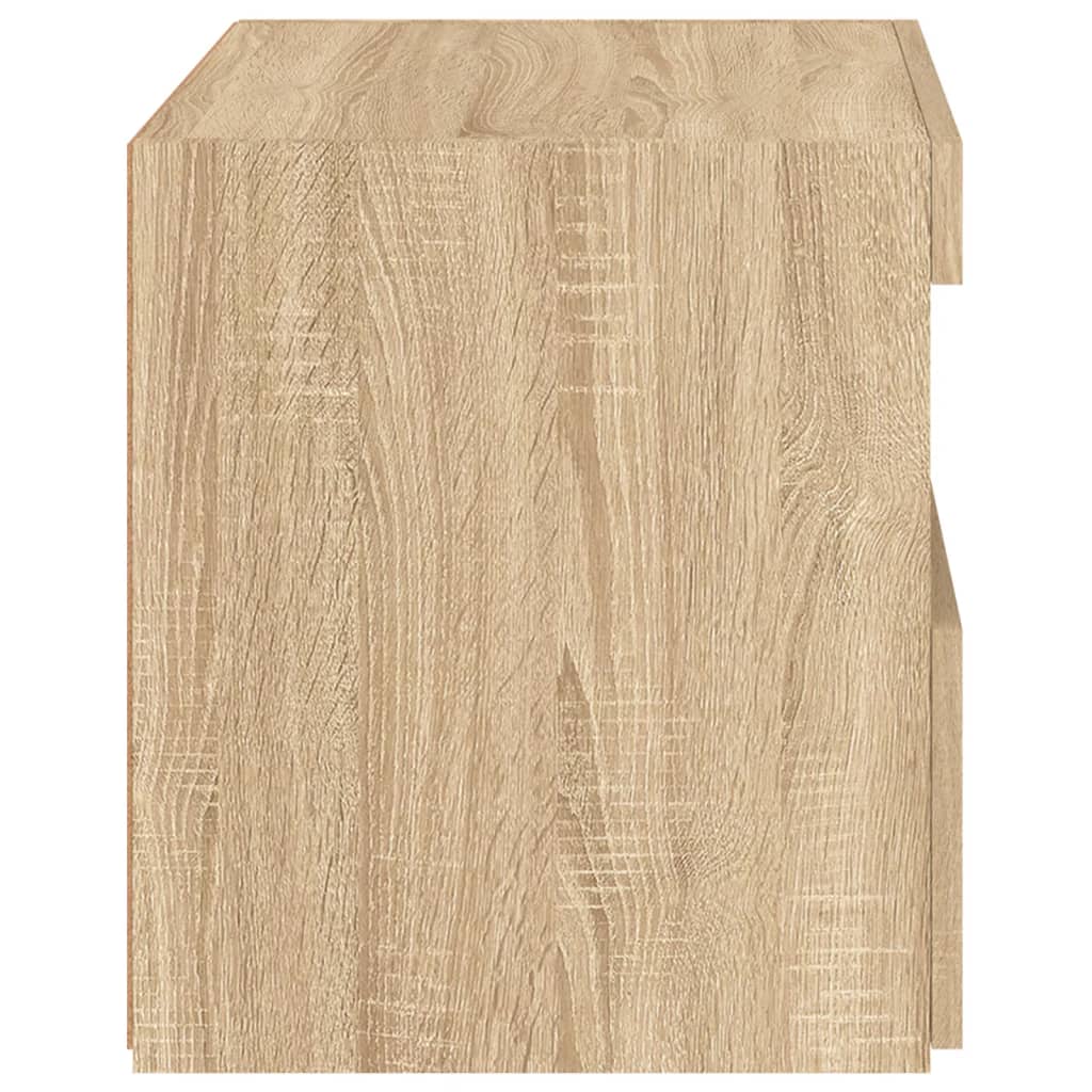 Bedside table with LED lights Sonoma oak 50x40x45 cm