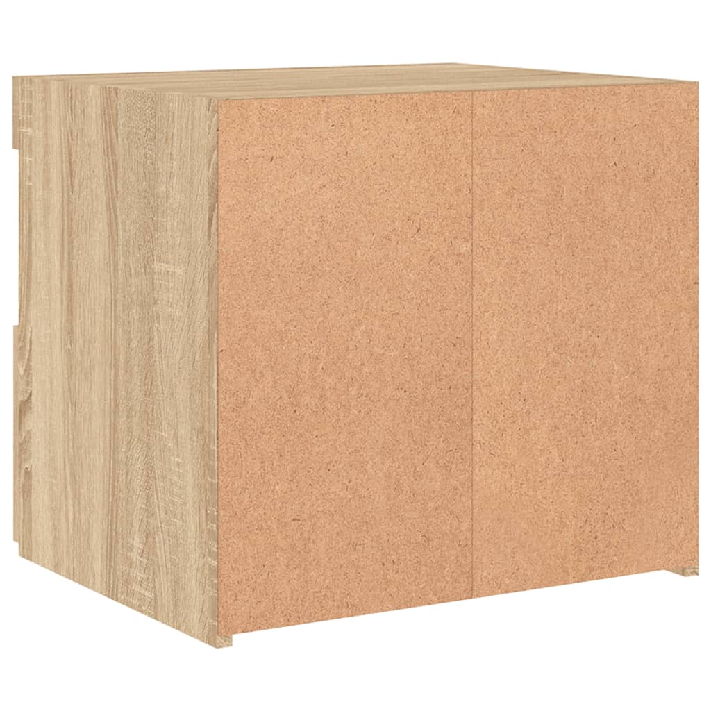 Bedside table with LED lights Sonoma oak 50x40x45 cm