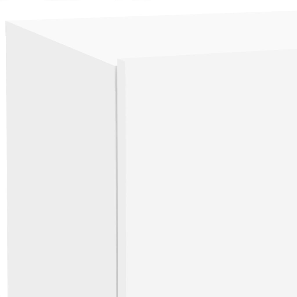 Bedside table with LED lights White 70x36x40.5 cm