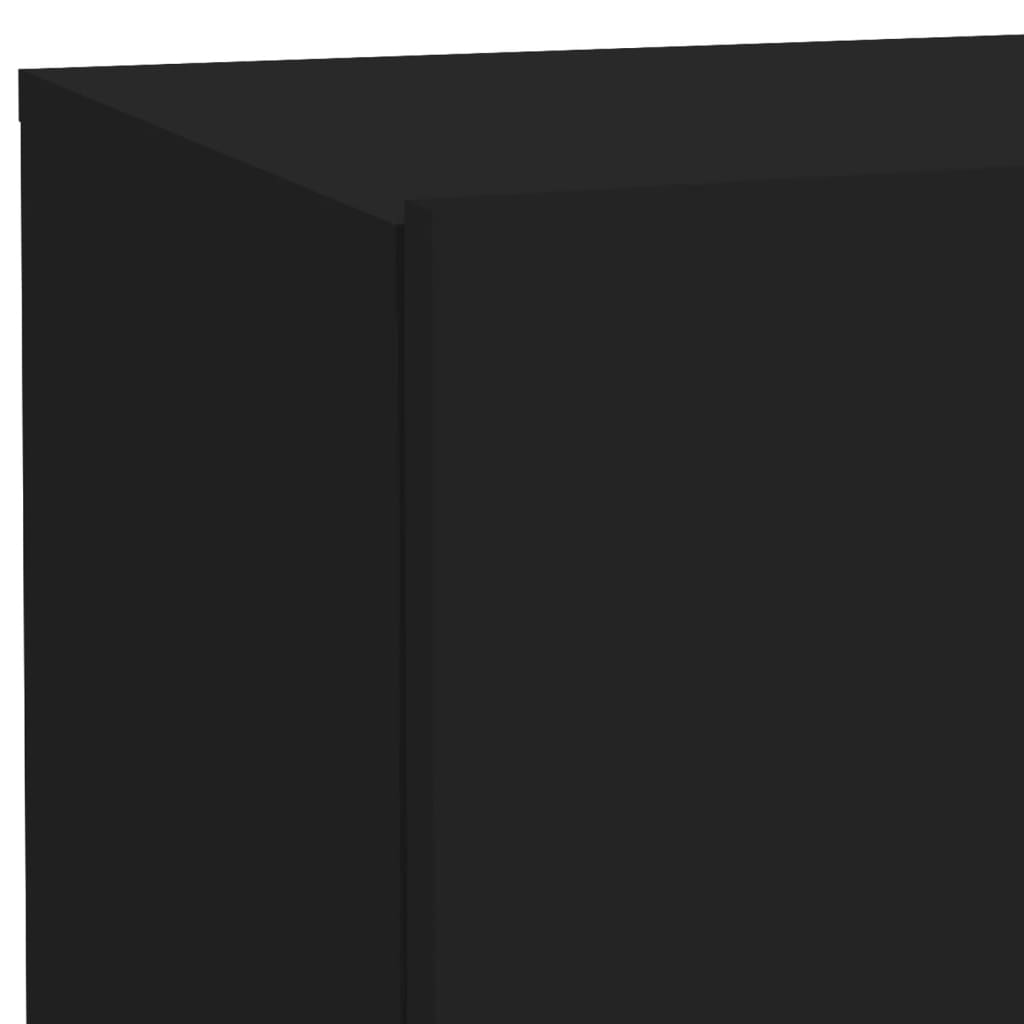Bedside table with LED lights Black 70x36x40.5 cm