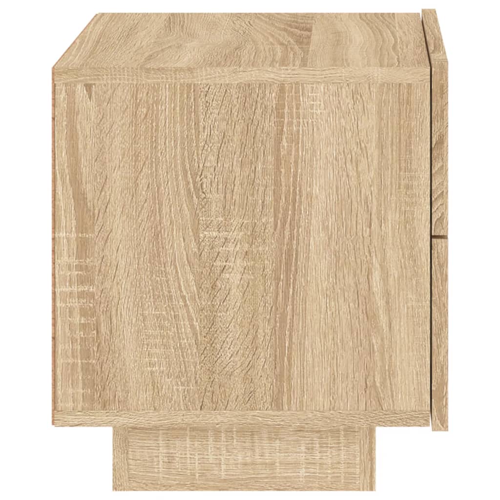 Bedside table with LED lights Sonoma oak 70x36x40.5 cm