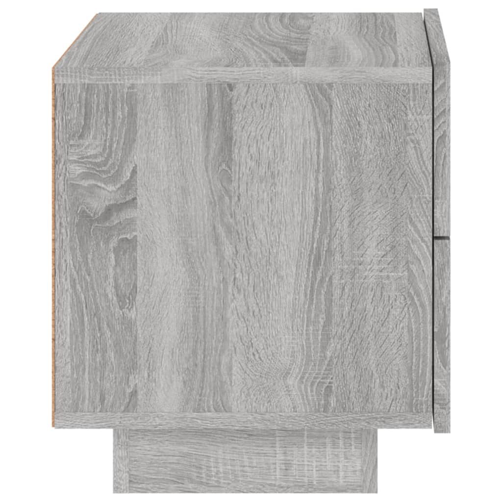Bedside table with LED lights Gray Sonoma 70x36x40.5 cm