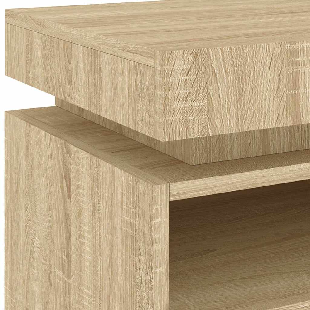 Nachttisch mit LED-Leuchten Sonoma-Eiche 40x39x48,5 cm
