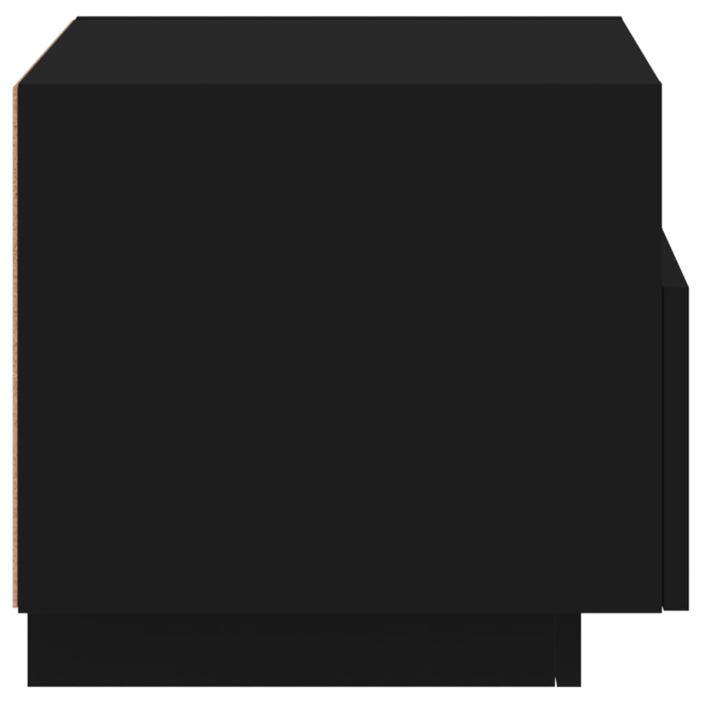 Bedside tables with LED lights 2 pcs. Black 40x39x37 cm