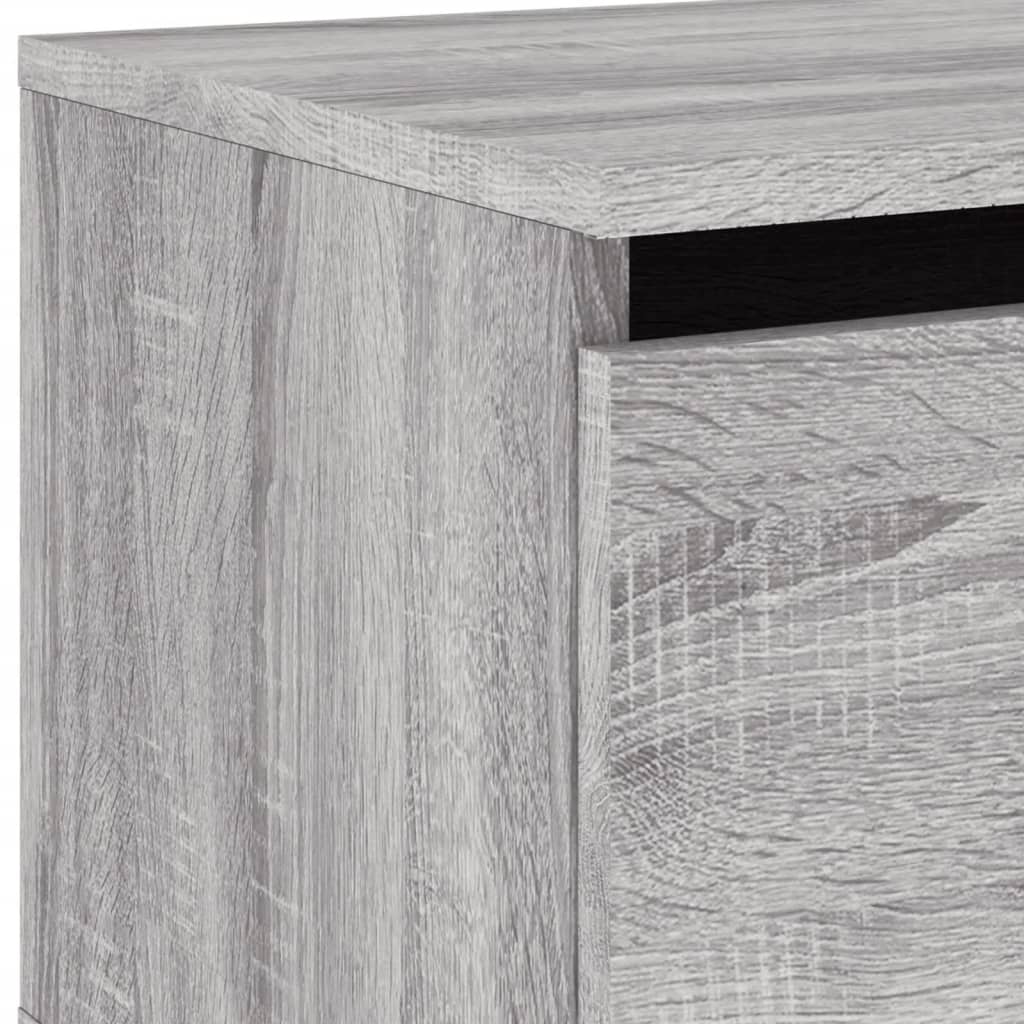 Wall-mounted bedside tables with LED lights 2 pcs. Gray Sonoma