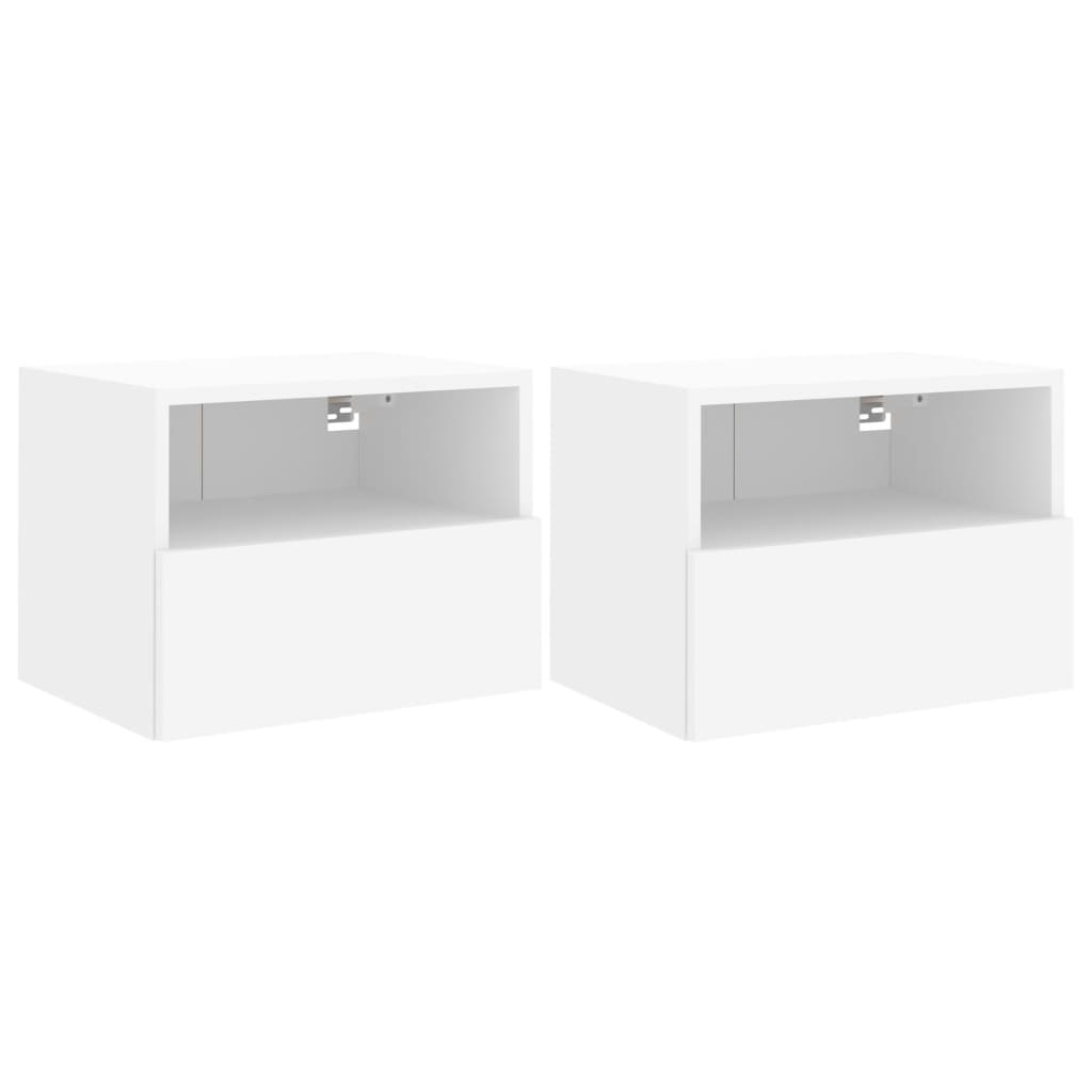 Armoires murales TV 2 pcs. Blanc 40x30x30 cm en bois