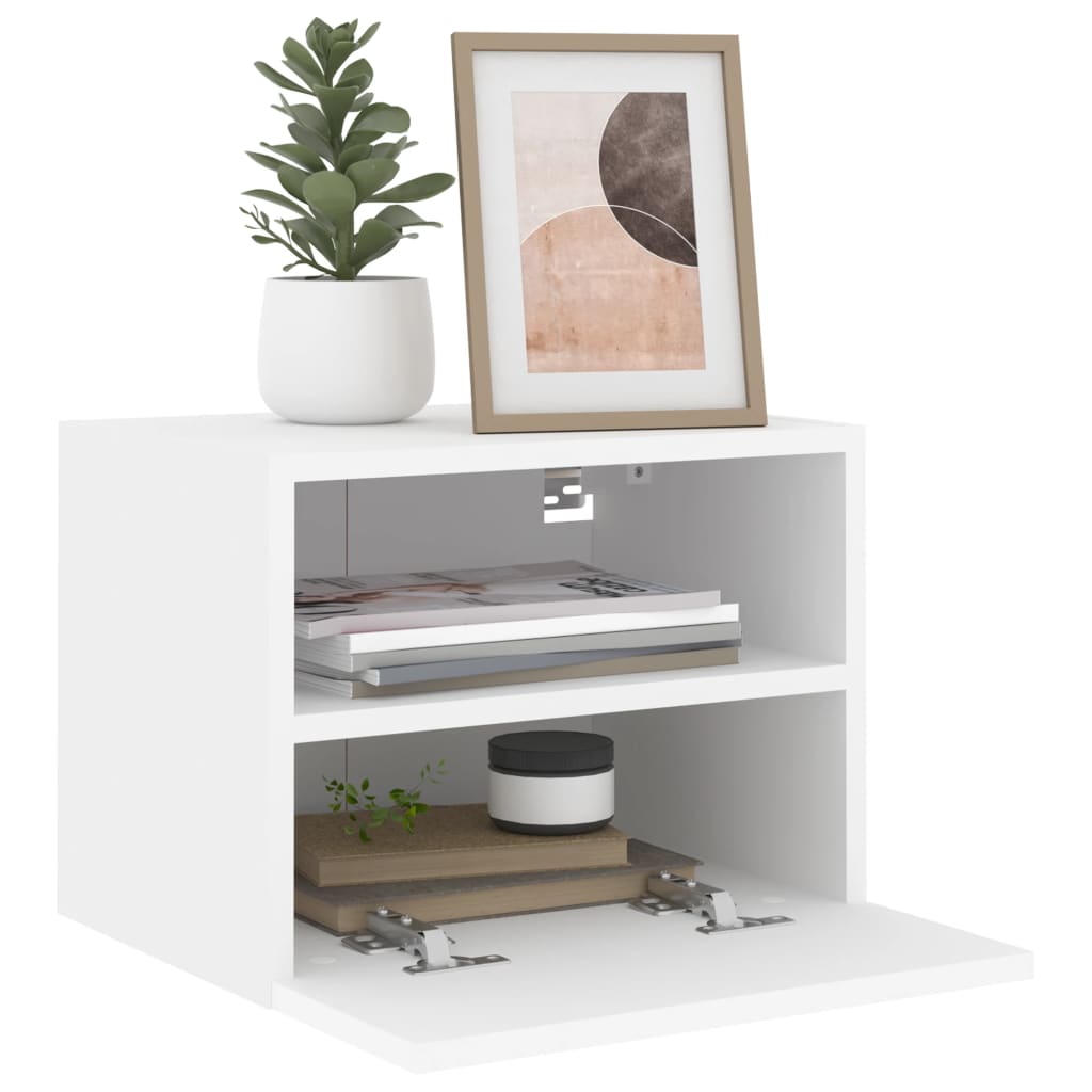 Armoires murales TV 2 pcs. Blanc 40x30x30 cm en bois
