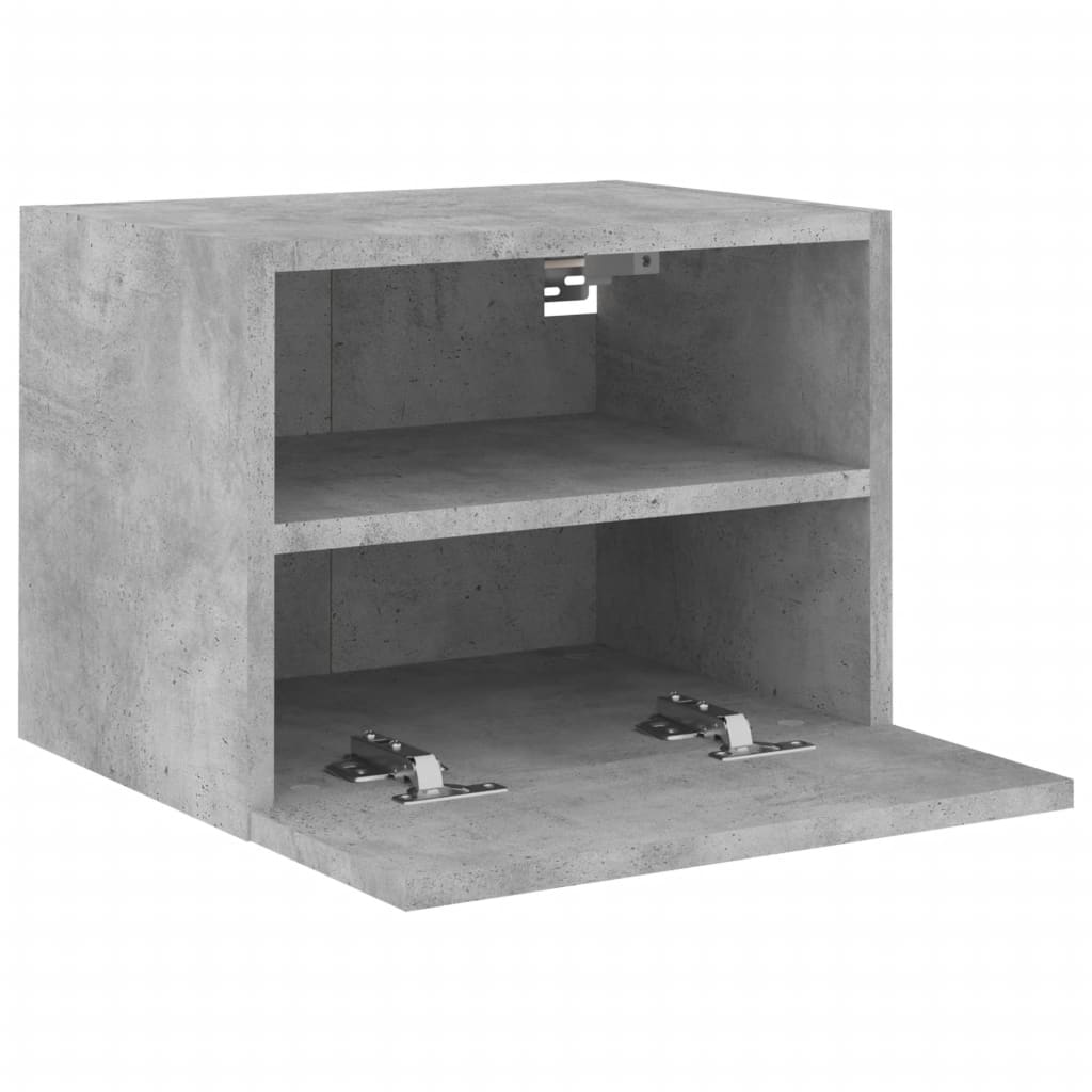 TV wall cabinet concrete grey 40x30x30 cm wood material