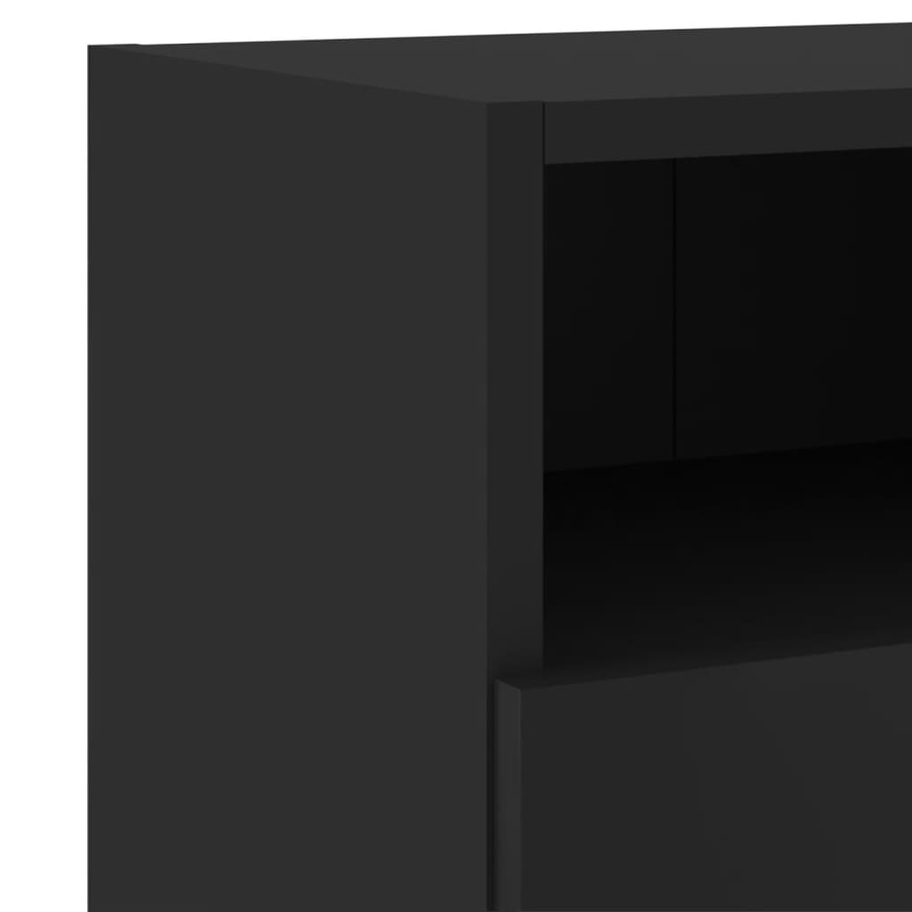 TV-Wandschränke 2 Stk. Schwarz 60x30x30 cm Holzwerkstoff