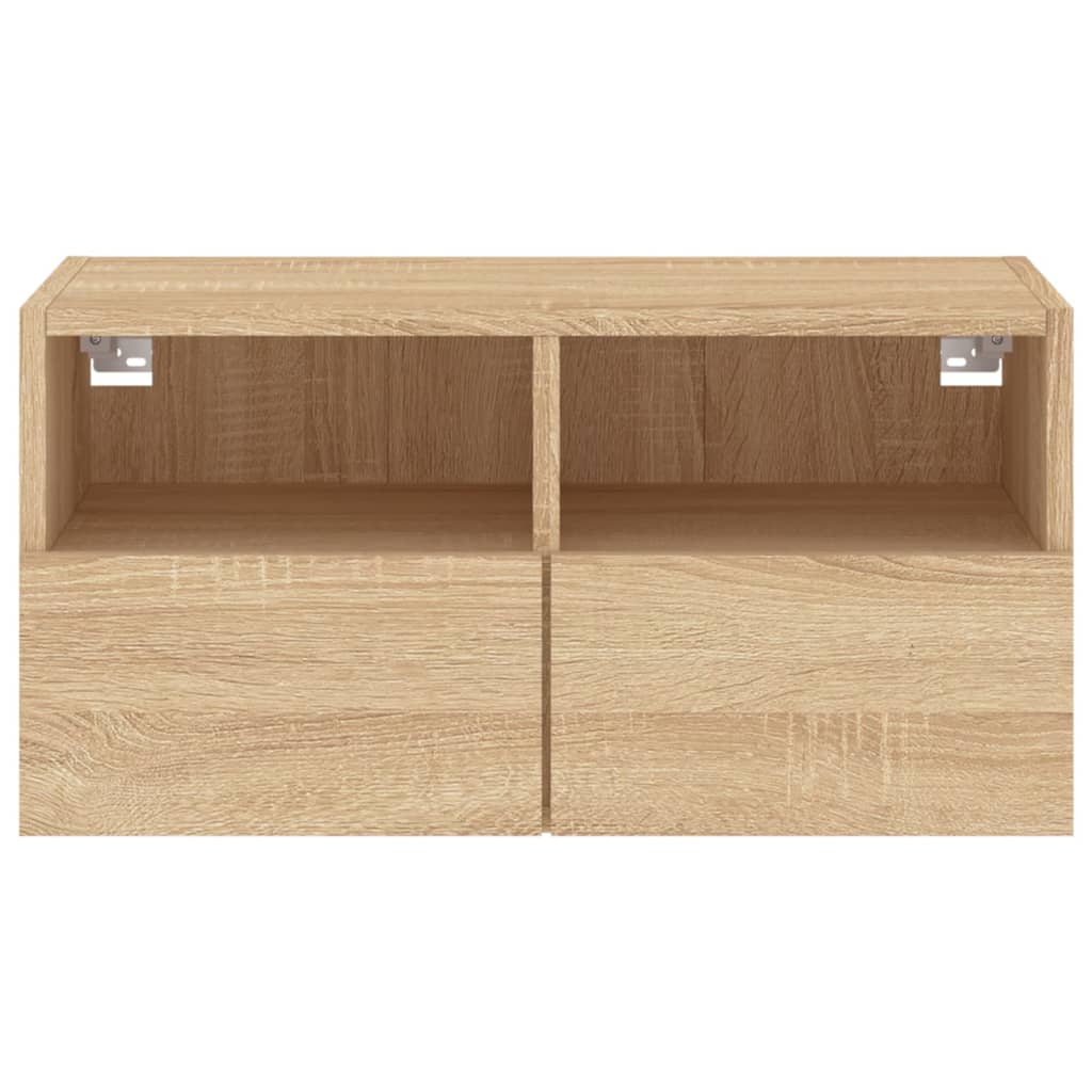 Meuble TV mural chêne Sonoma 60x30x30 cm matériau bois