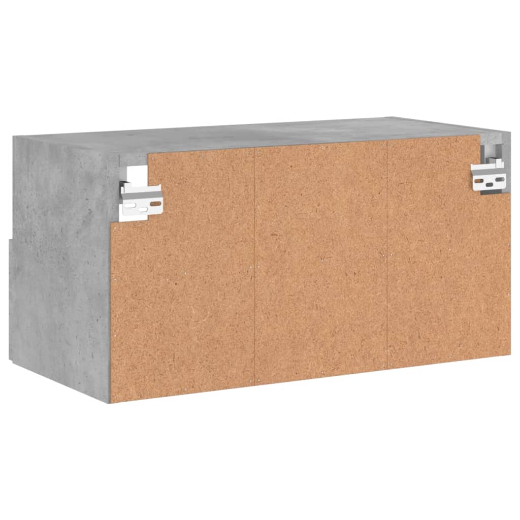 TV wall cabinet concrete grey 60x30x30 cm wood material