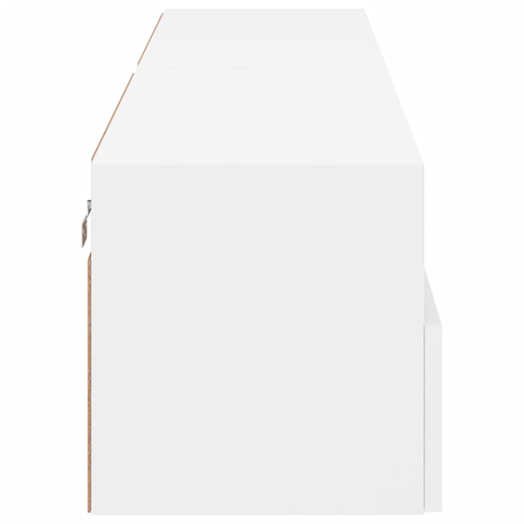 Armoires murales TV 2 pcs. Blanc 80x30x30 cm en bois