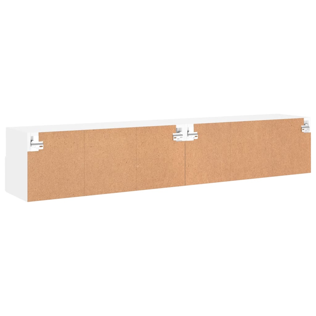 Armoires murales TV 2 pcs. Blanc 80x30x30 cm en bois
