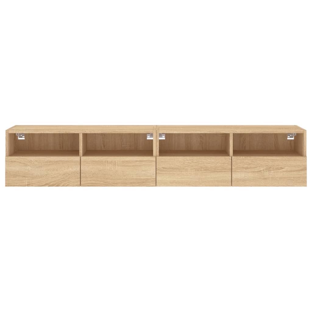 TV-Wandschränke 2 Stk. Sonoma-Eiche 80x30x30 cm Holzwerkstoff