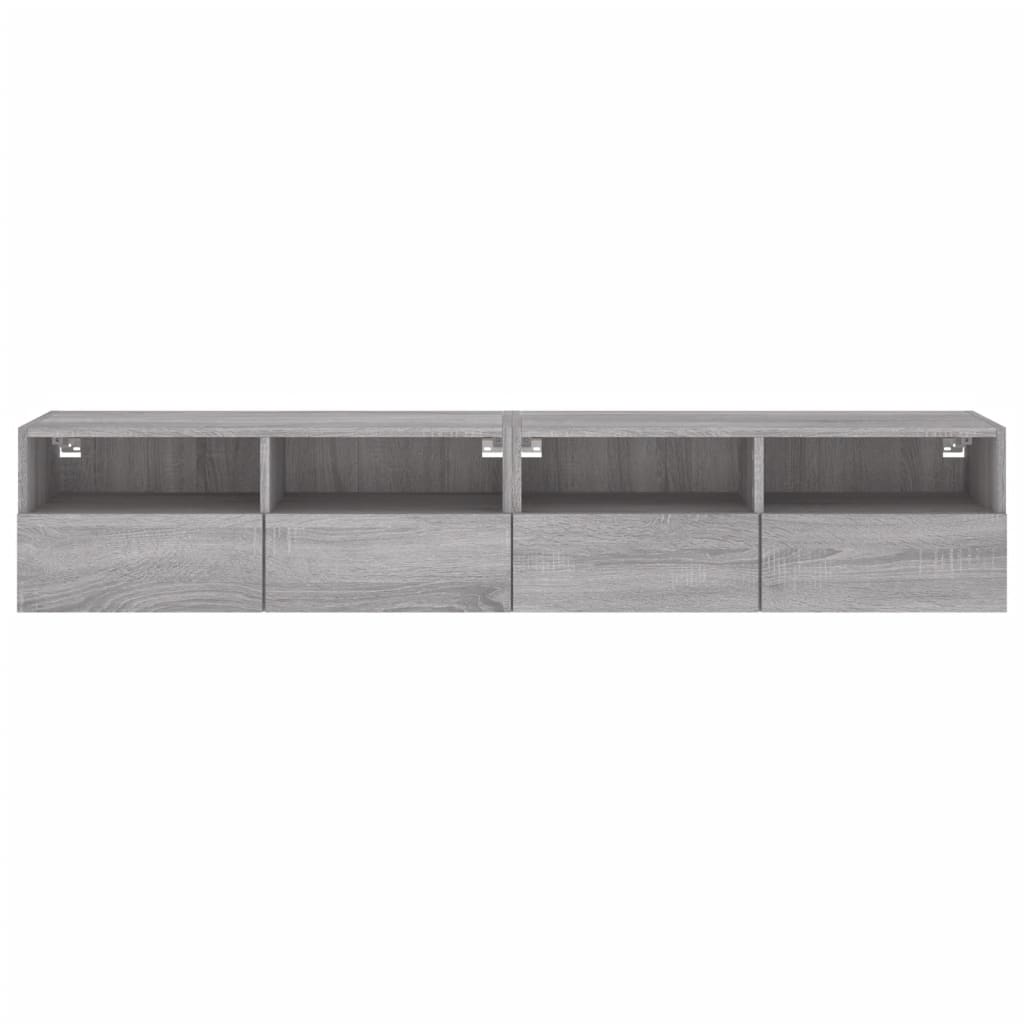 TV-Wandschränke 2 Stk. Grau Sonoma 80x30x30 cm Holzwerkstoff