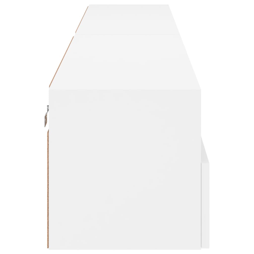 Meubles muraux TV 2 pièces blanc 100x30x30 cm matériau bois