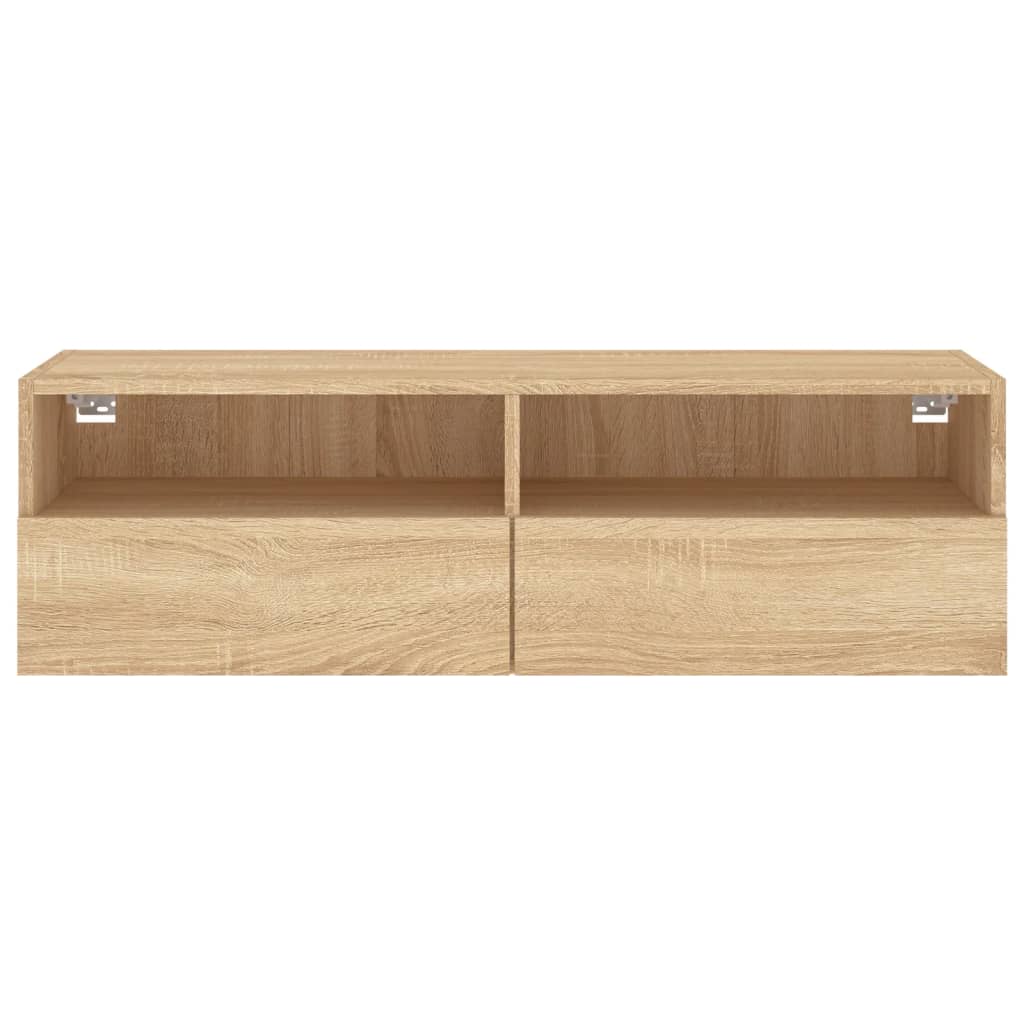 Meuble TV mural en chêne Sonoma 100x30x30 cm, matériau à base de bois