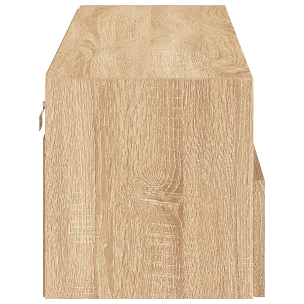 Meuble TV mural en chêne Sonoma 100x30x30 cm, matériau à base de bois