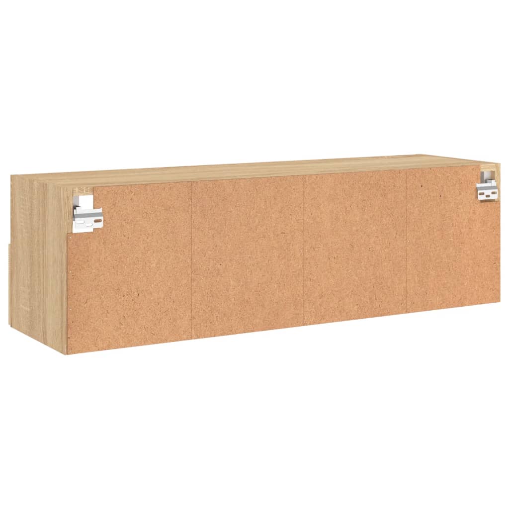 Meuble TV mural en chêne Sonoma 100x30x30 cm, matériau à base de bois