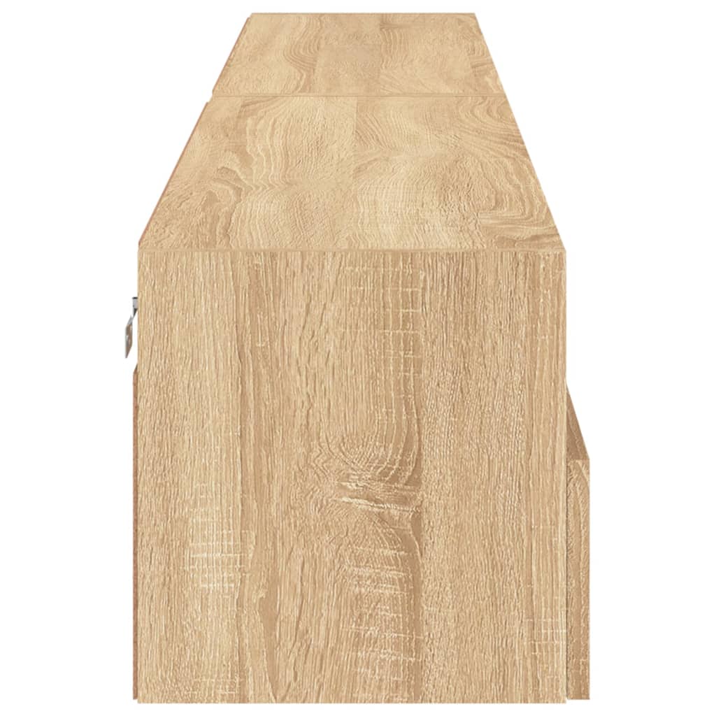 TV-Wandschränke 2 Stk. Sonoma-Eiche 100x30x30 cm Holzwerkstoff