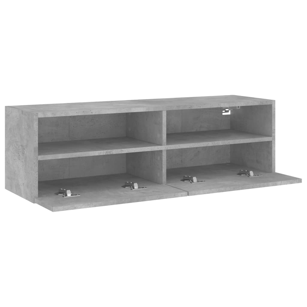 TV wall cabinet concrete grey 100x30x30 cm wood material