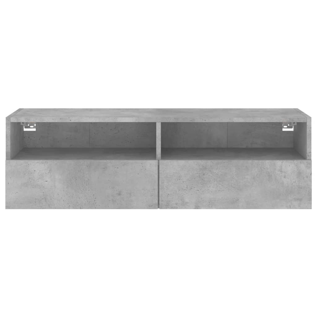 TV wall cabinet concrete grey 100x30x30 cm wood material