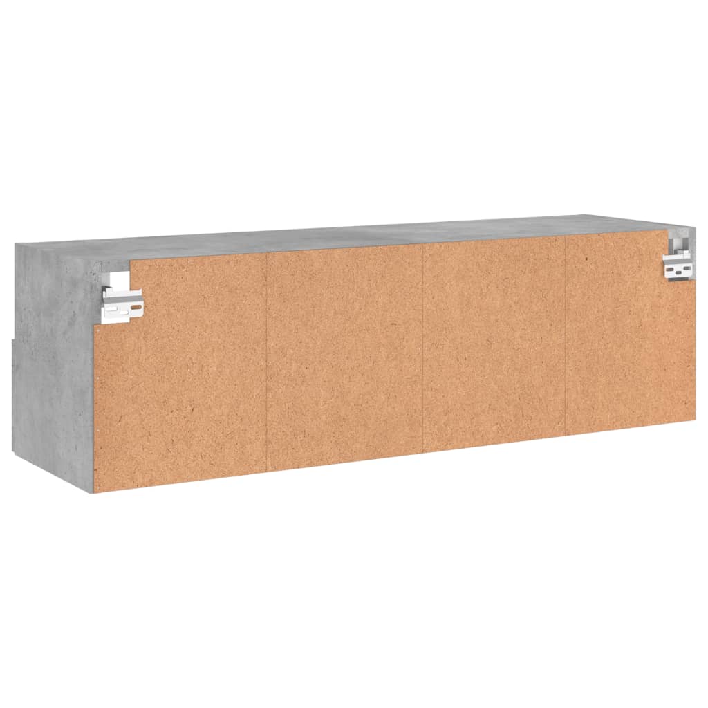 TV wall cabinet concrete grey 100x30x30 cm wood material